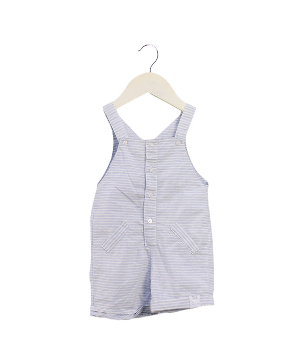 A Blue Overall Shorts from Absorba in size 3-6M for neutral. (Front View)
