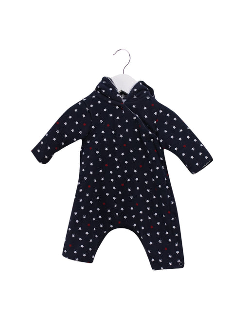 A Navy Long Sleeve Jumpsuits from Petit Bateau in size 0-3M for boy. (Front View)