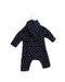A Navy Long Sleeve Jumpsuits from Petit Bateau in size 0-3M for boy. (Back View)