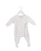 A White Onesies from Petit Bateau in size 0-3M for boy. (Front View)