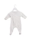 A White Onesies from Petit Bateau in size 0-3M for boy. (Back View)