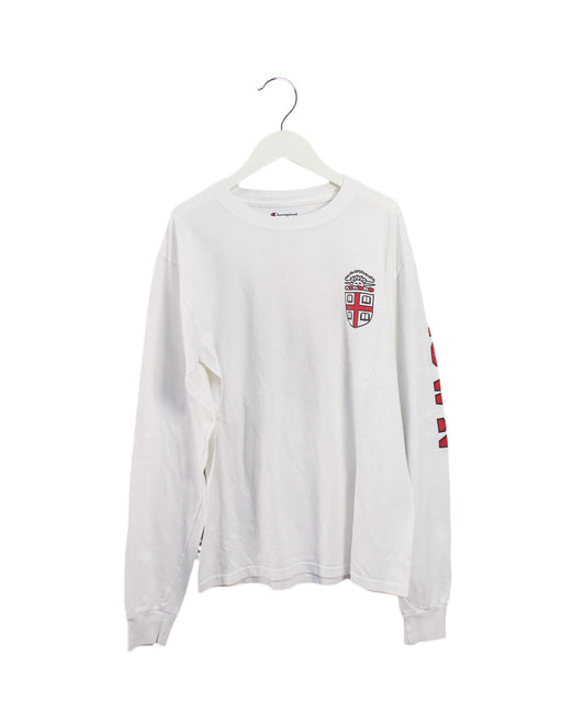 A White Long Sleeve Tops from Champion in size 8Y for boy. (Front View)