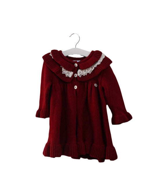 A Red Coats from Foque in size 6-12M for girl. (Front View)