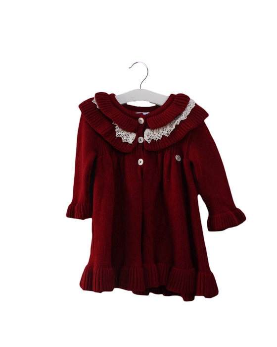 A Red Coats from Foque in size 6-12M for girl. (Front View)