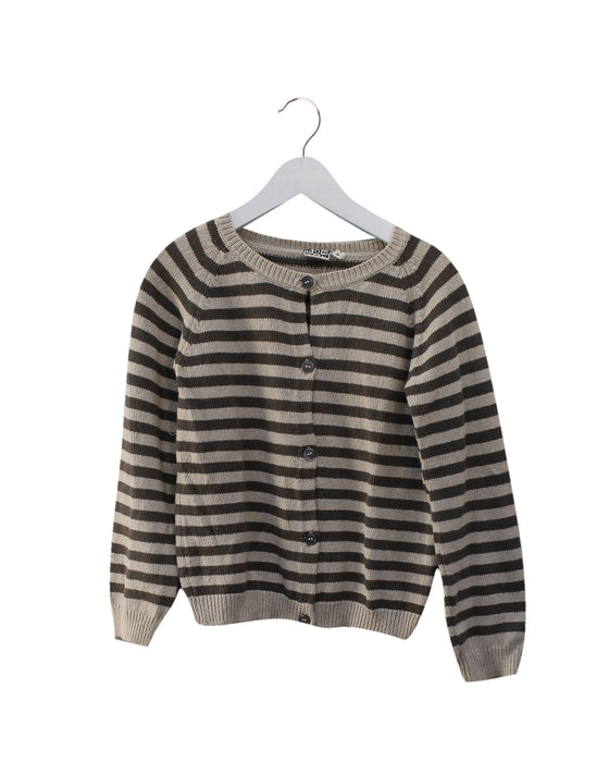 A Grey Cardigans from Bonton in size 8Y for girl. (Front View)