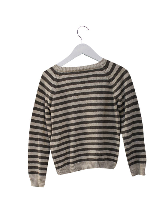 A Grey Cardigans from Bonton in size 8Y for girl. (Back View)