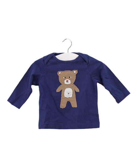 A Navy Long Sleeve Tops from Boden in size 3-6M for boy. (Front View)