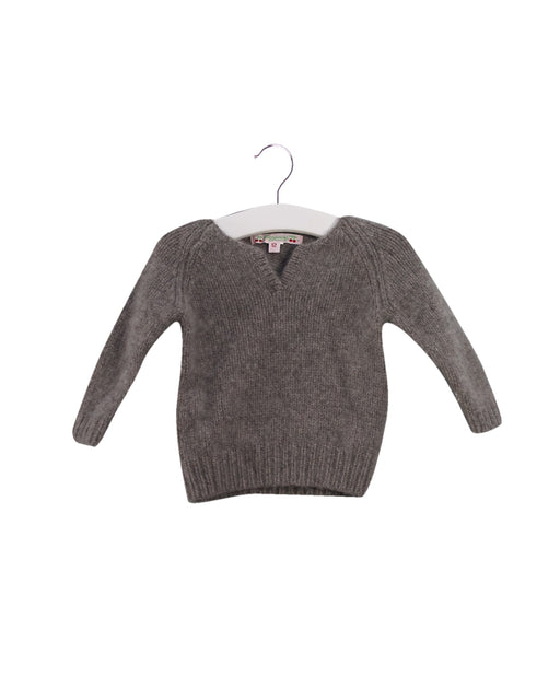 A Grey Knit Sweaters from Bonpoint in size 6-12M for girl. (Front View)