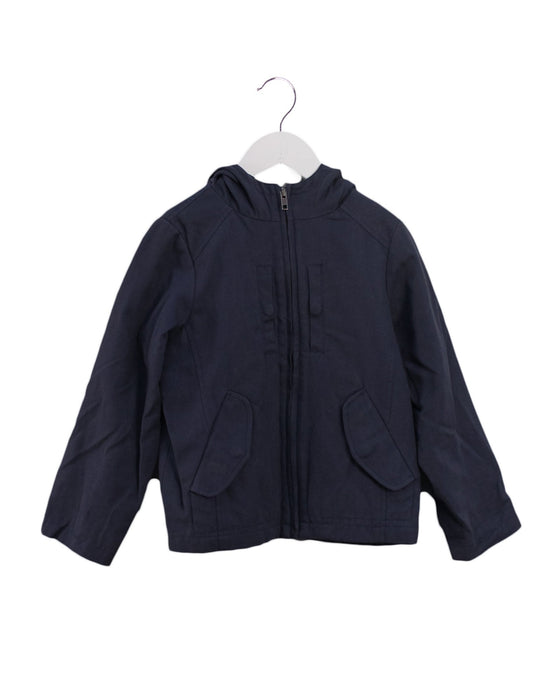 A Grey Lightweight Jackets from Bonpoint in size 6T for boy. (Front View)