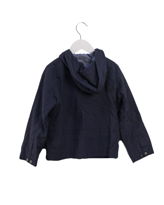 A Grey Lightweight Jackets from Bonpoint in size 6T for boy. (Back View)