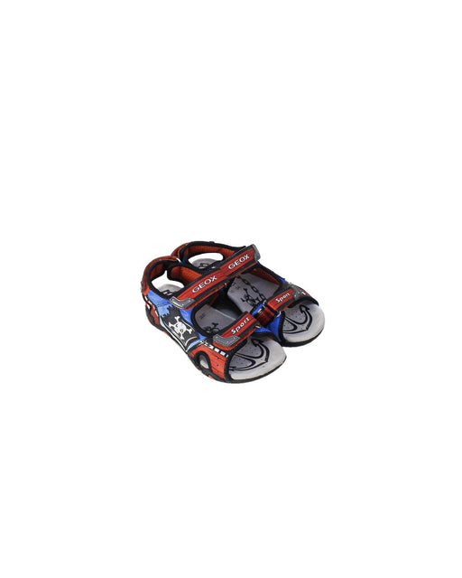 A Blue Sandals from Geox in size 9Y for boy. (Front View)
