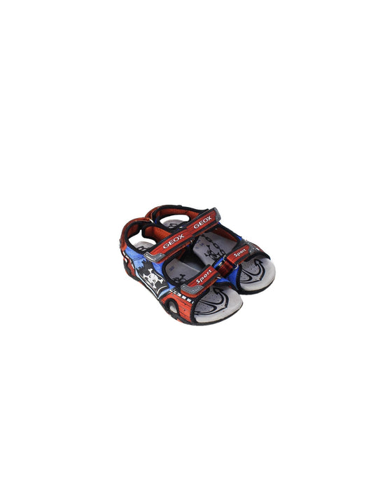 A Blue Sandals from Geox in size 9Y for boy. (Front View)
