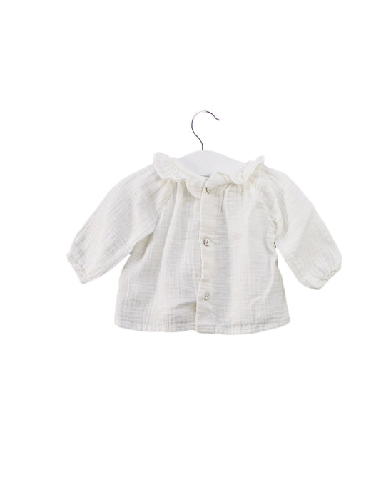 A White Long Sleeve Tops from Bonton in size 3T for girl. (Back View)