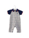 A Navy Short Sleeve Jumpsuits from Chickeeduck in size 6-12M for boy. (Front View)
