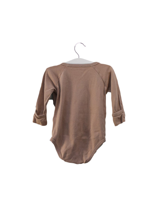 A Pink Long Sleeve Bodysuits from Illoura The Label in size 6-12M for girl. (Back View)