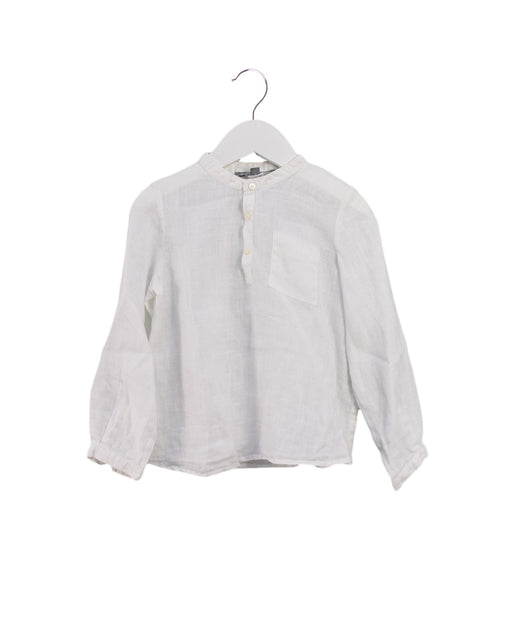 A White Long Sleeve Tops from Bonpoint in size 4T for girl. (Front View)