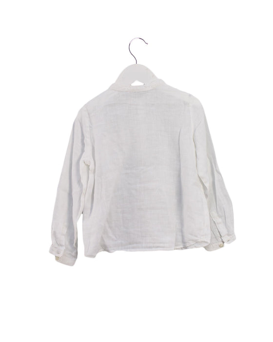 A White Long Sleeve Tops from Bonpoint in size 4T for girl. (Back View)