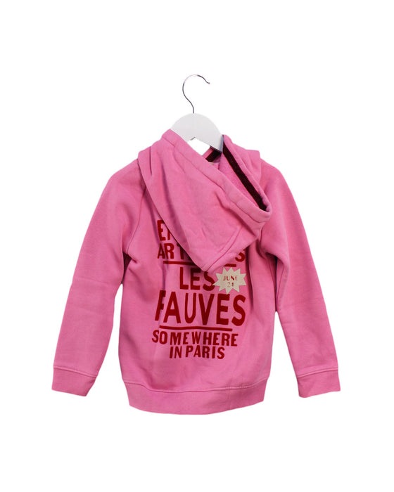 A Pink Hooded Sweatshirts from Scotch & Soda in size 4T for girl. (Back View)