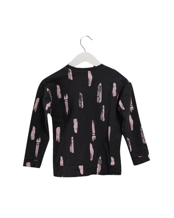 A Grey Crewneck Sweatshirts from miles baby in size 4T for girl. (Back View)