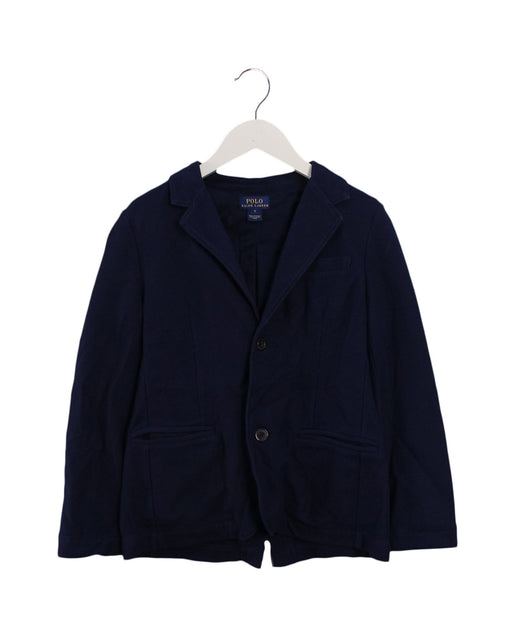 A Navy Blazers from Polo Ralph Lauren in size 7Y for boy. (Front View)