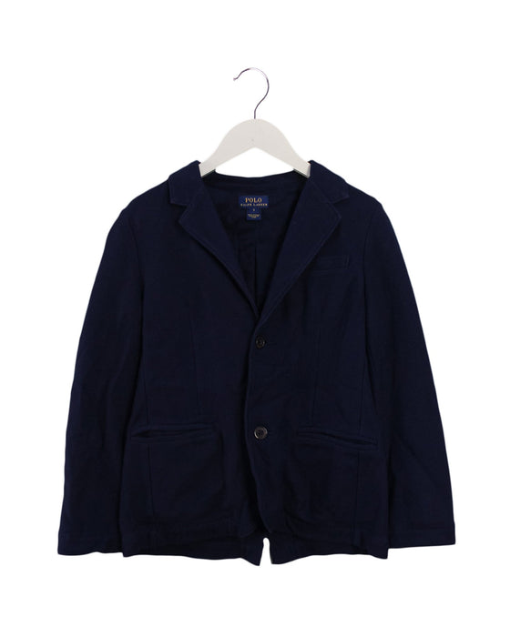 A Navy Blazers from Polo Ralph Lauren in size 7Y for boy. (Front View)