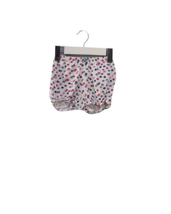 A White Bloomers from Petit Bateau in size 0-3M for girl. (Front View)