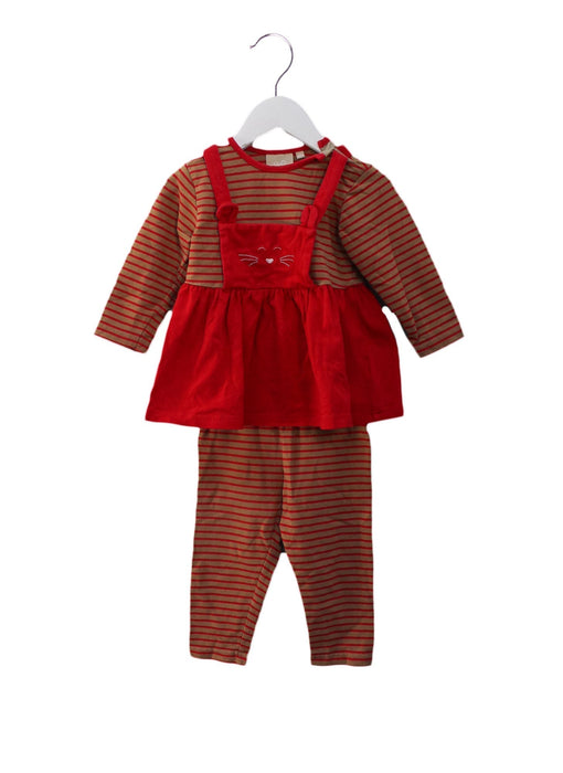 A Red Long Sleeve Tops from Chickeeduck in size 12-18M for girl. (Front View)