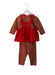 A Red Long Sleeve Tops from Chickeeduck in size 12-18M for girl. (Front View)
