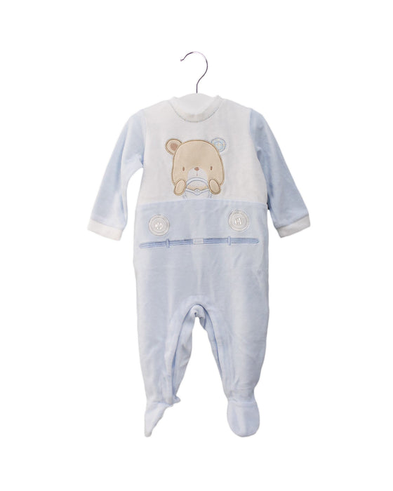 A Blue Onesies from Chicco in size 6-12M for boy. (Front View)