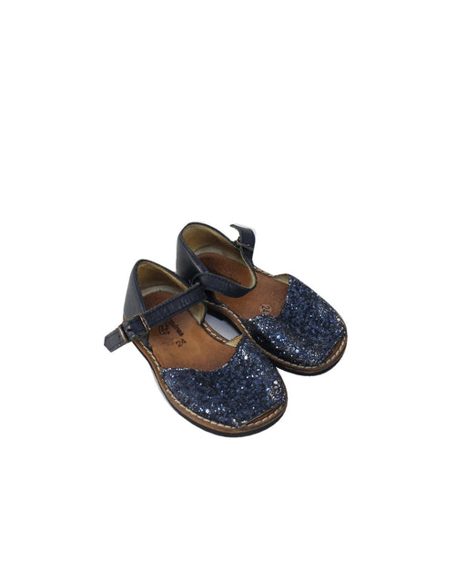 A Navy Sandals from Minorquines in size 3T for girl. (Front View)