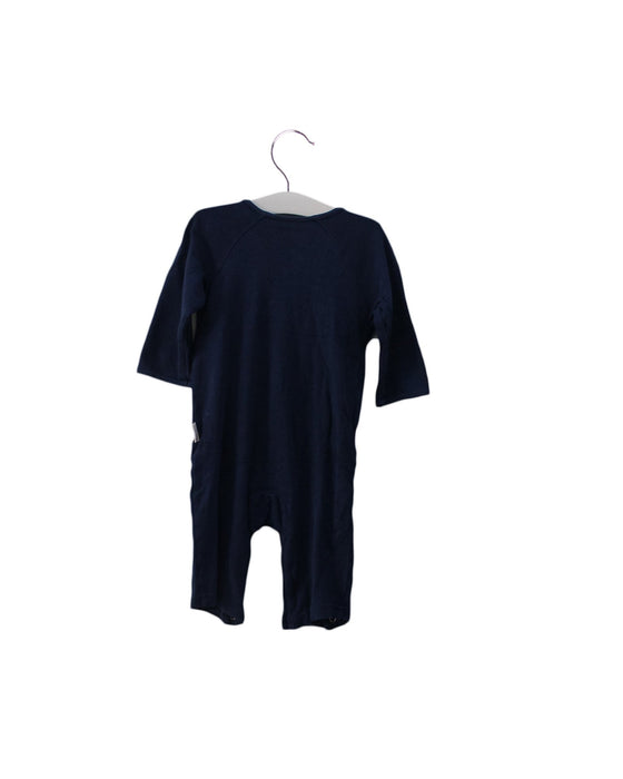 A Navy Long Sleeve Jumpsuits from Mides in size 6-12M for boy. (Back View)