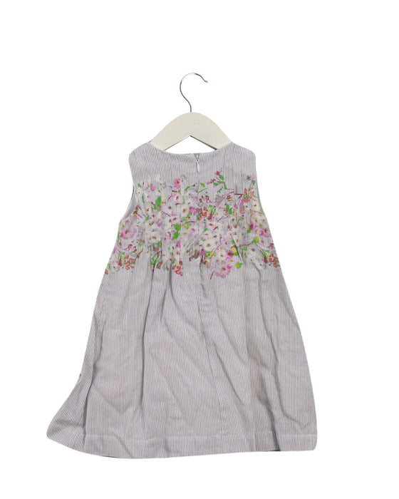 A Grey Sleeveless Dresses from Chickeeduck in size 12-18M for girl. (Back View)
