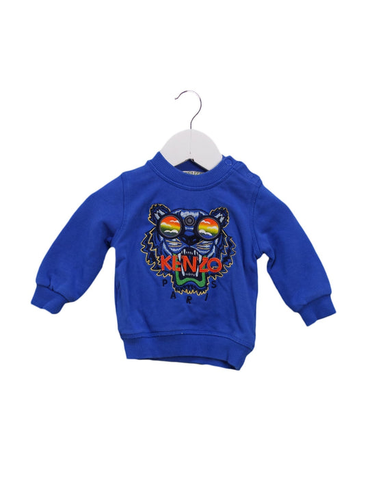 A Blue Crewneck Sweatshirts from Kenzo in size 6-12M for girl. (Front View)