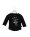 A Black Long Sleeve Tops from Huxbaby in size 6-12M for girl. (Front View)