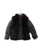 A Grey Puffer/Quilted Jackets from Crewcuts in size 4T for girl. (Front View)