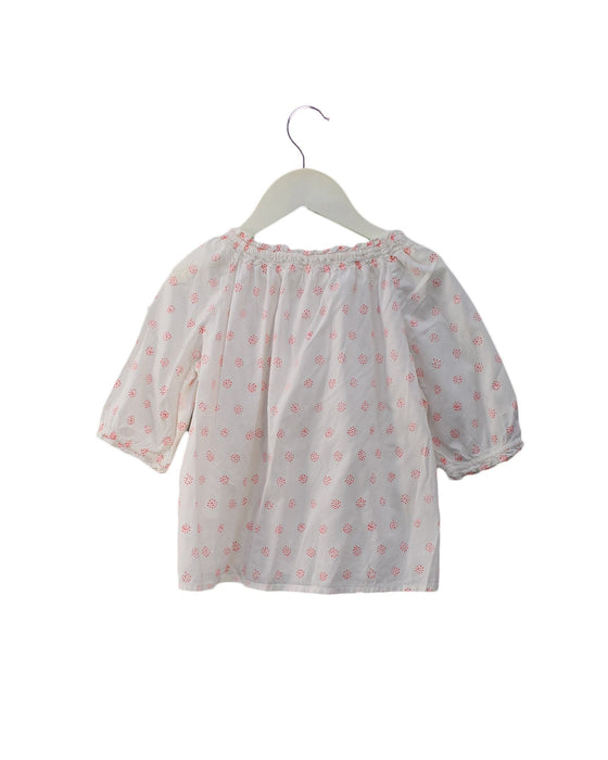 A White Long Sleeve Tops from Bonpoint in size 3T for girl. (Back View)