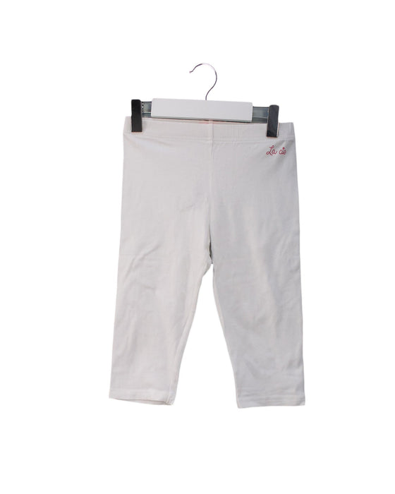A White Casual Pants from La Compagnie des Petits in size 5T for girl. (Front View)