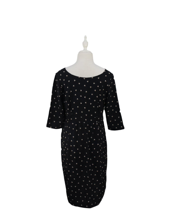 A Black Long Sleeve Dresses from Seraphine in size M for maternity. (Back View)