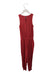 A Red Sleeveless Jumpsuits from Polo Ralph Lauren in size 7Y for girl. (Back View)