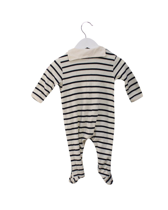 A Ivory Long Sleeve Jumpsuits from Petit Bateau in size 3-6M for boy. (Back View)