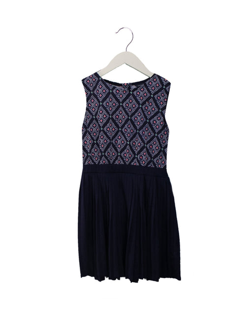 A Navy Sleeveless Dresses from Tommy Hilfiger in size 7Y for girl. (Front View)