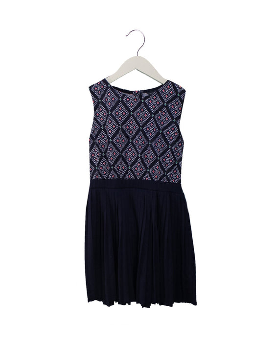 A Navy Sleeveless Dresses from Tommy Hilfiger in size 7Y for girl. (Front View)