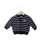 A Navy Zippered Sweatshirts from Mides in size 3-6M for boy. (Front View)