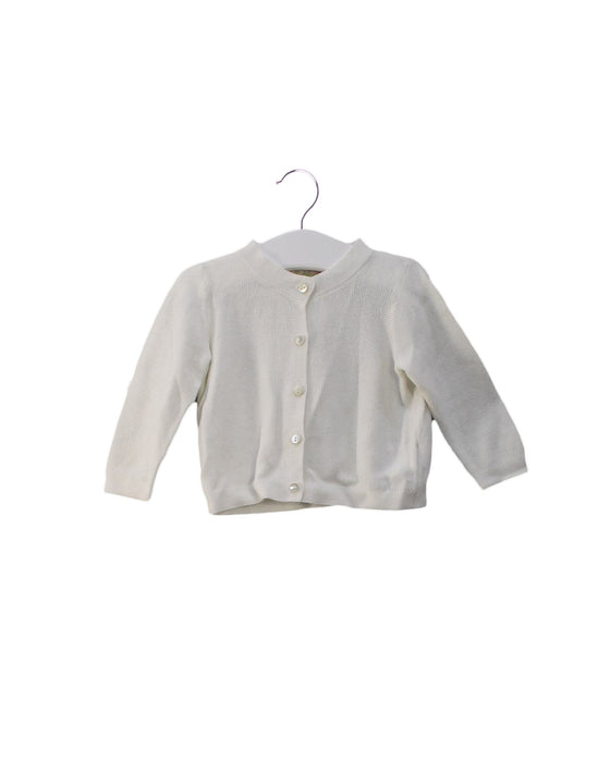A White Cardigans from Bonpoint in size 6-12M for girl. (Front View)