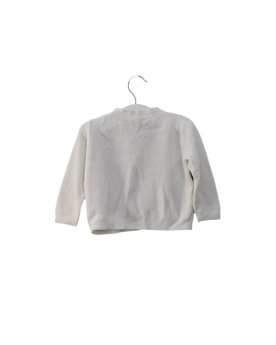 A White Cardigans from Bonpoint in size 6-12M for girl. (Back View)
