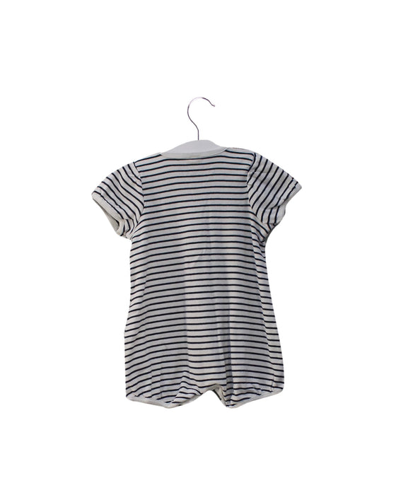 A Black Short Sleeve Rompers from Petit Bateau in size 3-6M for girl. (Back View)