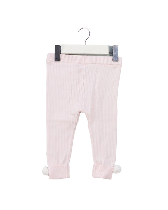 A Pink Casual Pants from The Little White Company in size 3-6M for girl. (Front View)