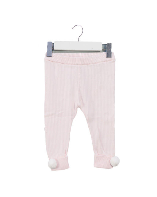 A Pink Casual Pants from The Little White Company in size 3-6M for girl. (Front View)