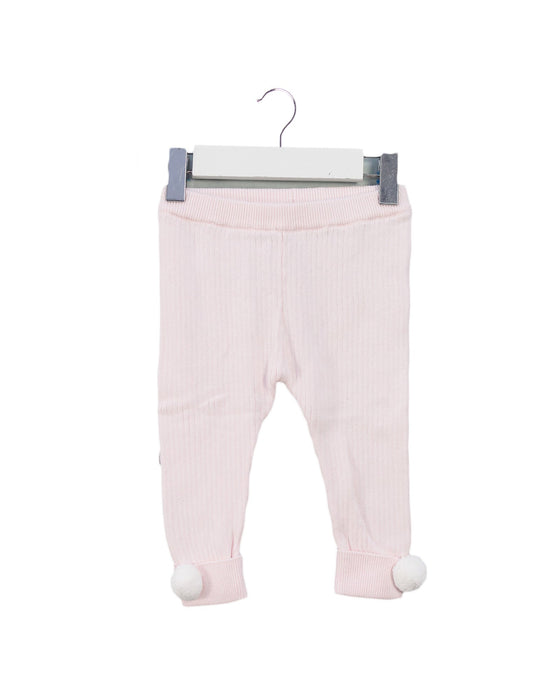 A Pink Casual Pants from The Little White Company in size 3-6M for girl. (Front View)