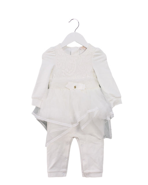 A White Long Sleeve Jumpsuits from Nicholas & Bears in size 12-18M for girl. (Front View)
